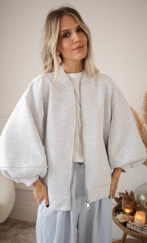 Bomberjacke - Snuggle Up - Hellgrau