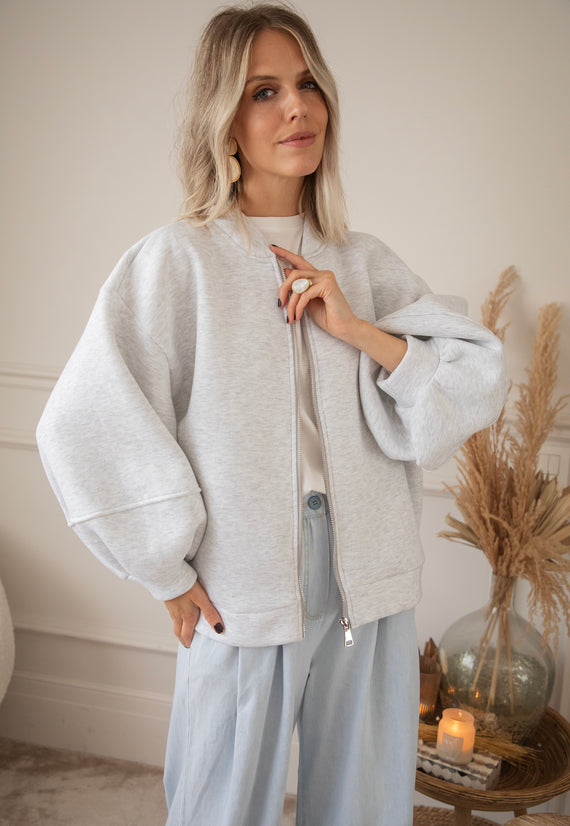 Bomberjacke - Snuggle Up - Hellgrau