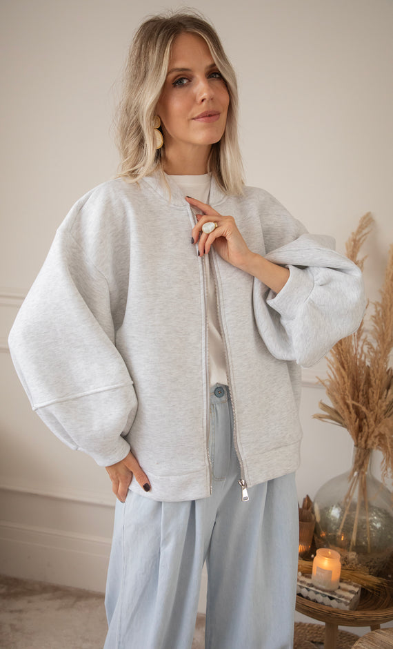 Bomberjacke - Snuggle Up - Hellgrau