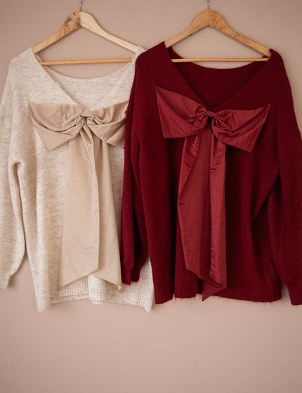 Pullover/Pulloverkleid - Glow With A Bow - Beige