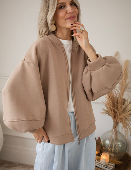 Snuggle Up Taupe - Cardigan