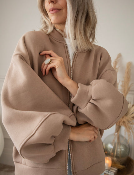 Snuggle Up Taupe - Cardigan