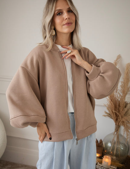 Snuggle Up Taupe - Cardigan
