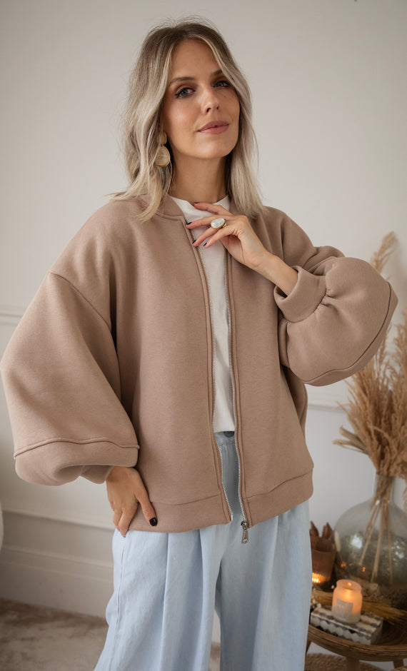 Bomberjacke - Snuggle Up - Taupe