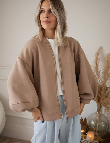 Snuggle Up Taupe - Cardigan