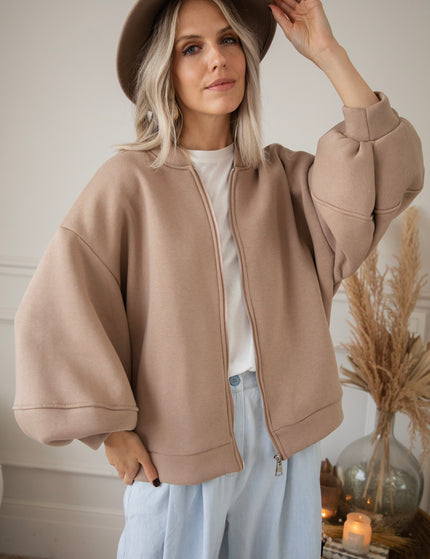 Snuggle Up Taupe - Cardigan