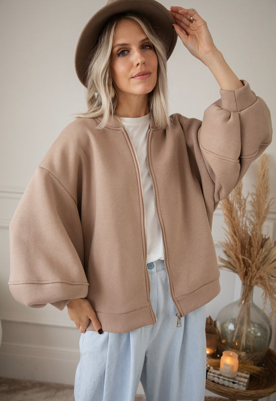 Bomberjacke - Snuggle Up - Taupe