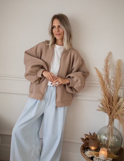 Snuggle Up Taupe - Cardigan