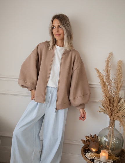 Snuggle Up Taupe - Cardigan