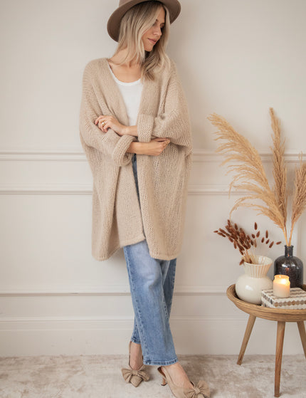 Strickjacke - Bernadette Extra Long & Comfy - Cream