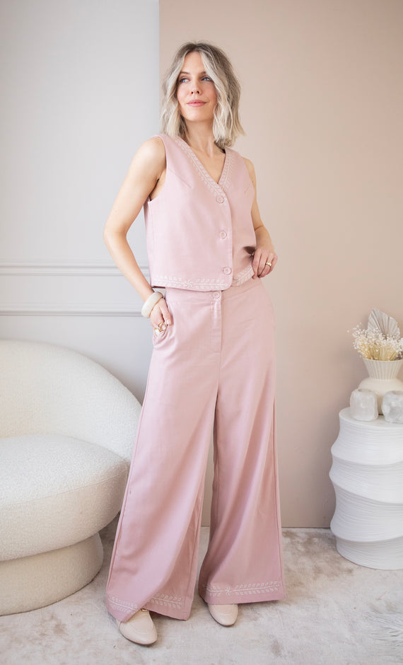 Fay Wide Pink - Pants