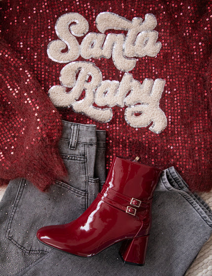 Santa Baby Bordeaux - Trui
