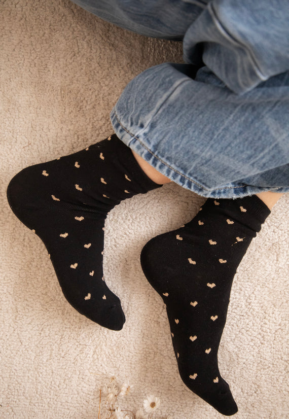 Socken - Love Overload - Schwarz/Gold