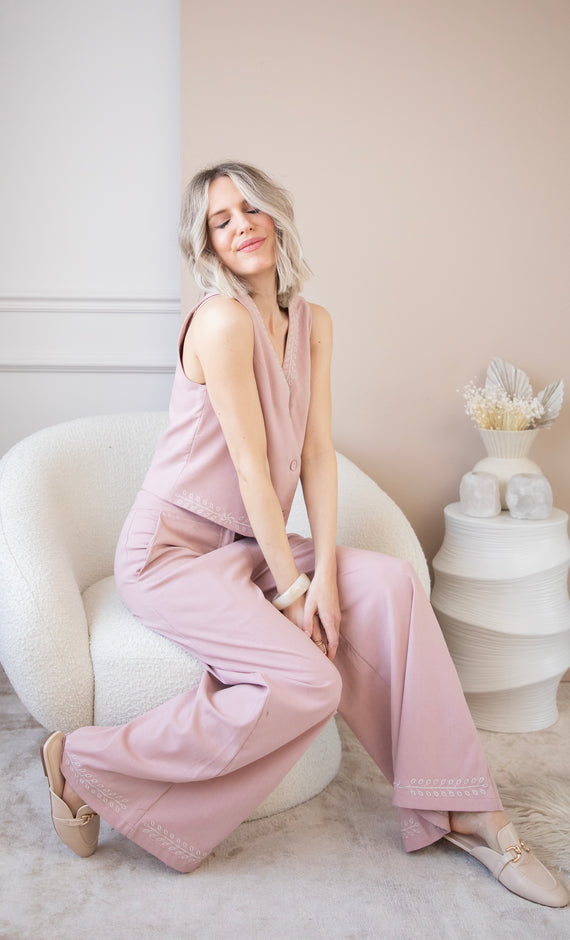 Fay Wide Pink - Pants