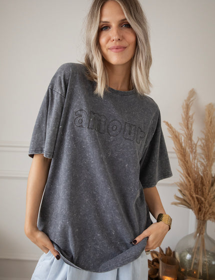 T-Shirt - Pure Amour - Dunkelgrau