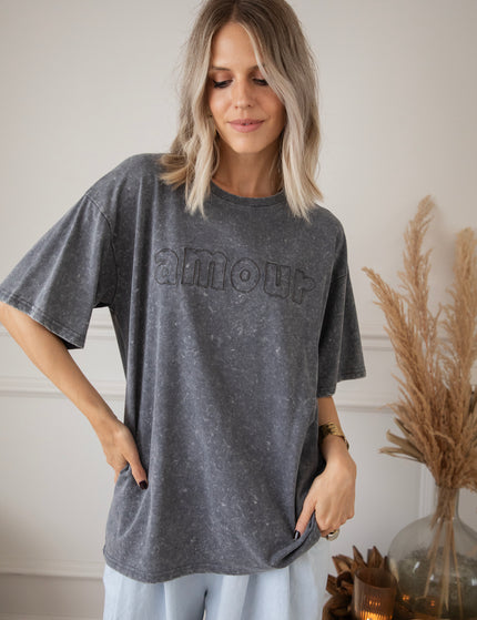 T-Shirt - Pure Amour - Dunkelgrau