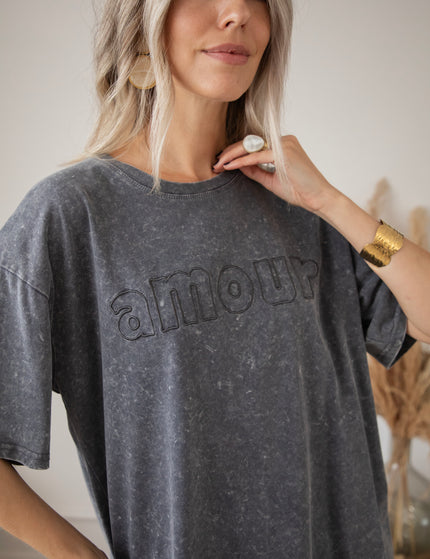 T-Shirt - Pure Amour - Dunkelgrau
