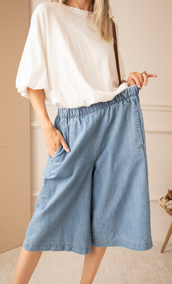 Baggy Bermuda Blue - Jeans