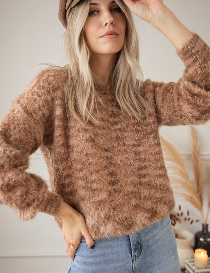 Pullover - Fluffy Feels - Braun