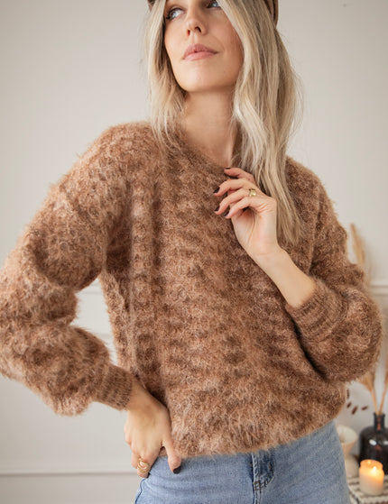 Pullover - Fluffy Feels - Braun