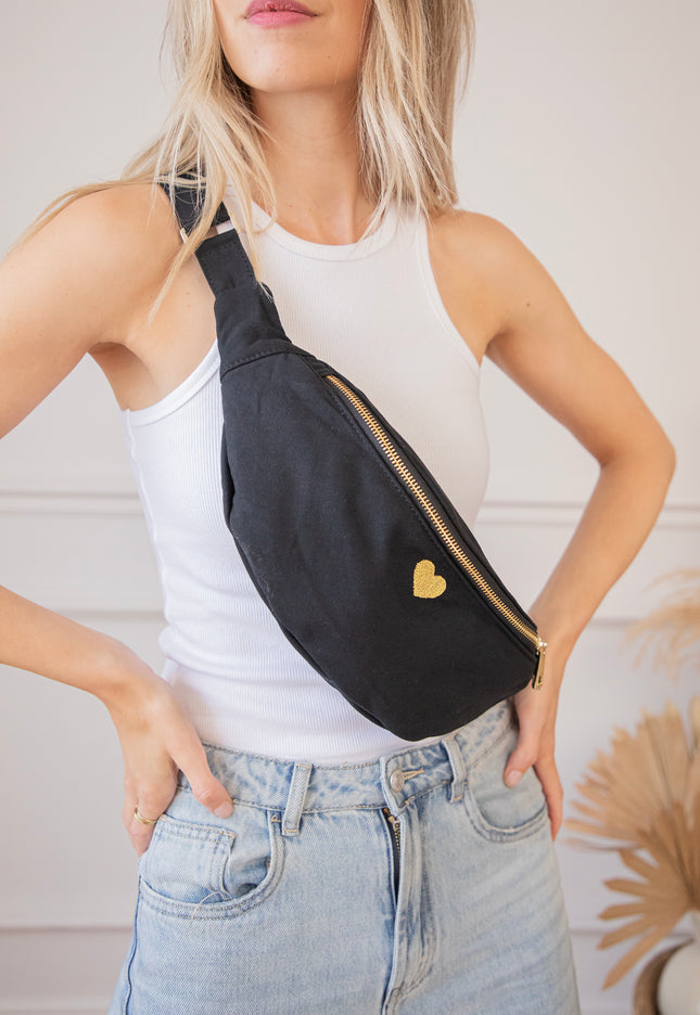 Carry Love With You Black - Hip Bag