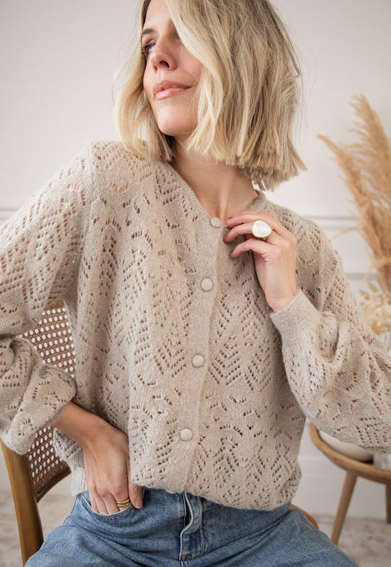 Tilly Taupe - Cardigan