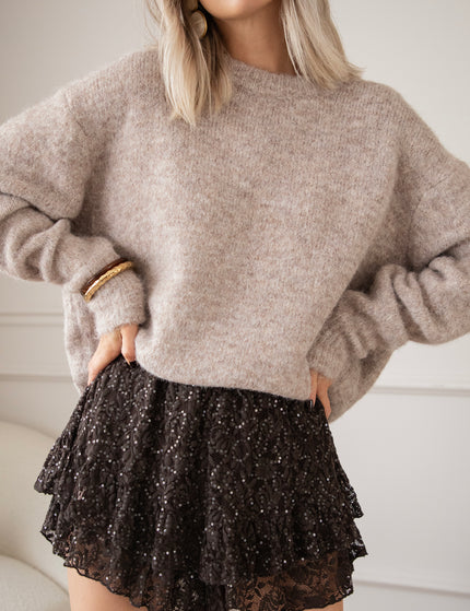 Shimmer In Lace Dark Brown - Skort