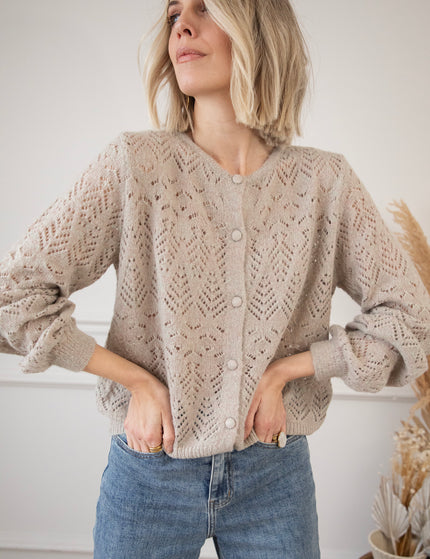 Strickjacke - Tilly - Taupe 