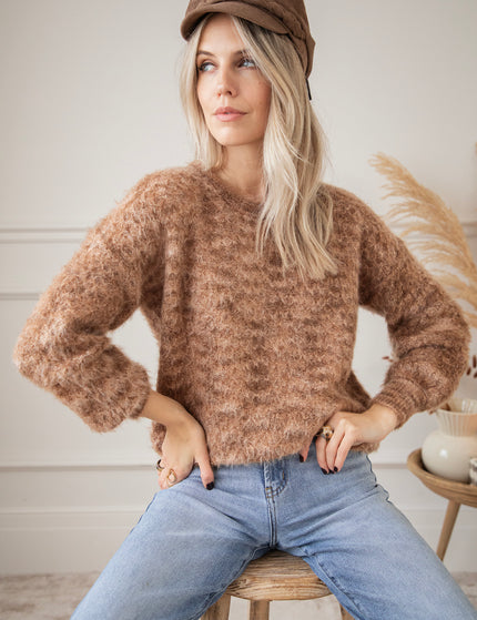 Pullover - Fluffy Feels - Braun