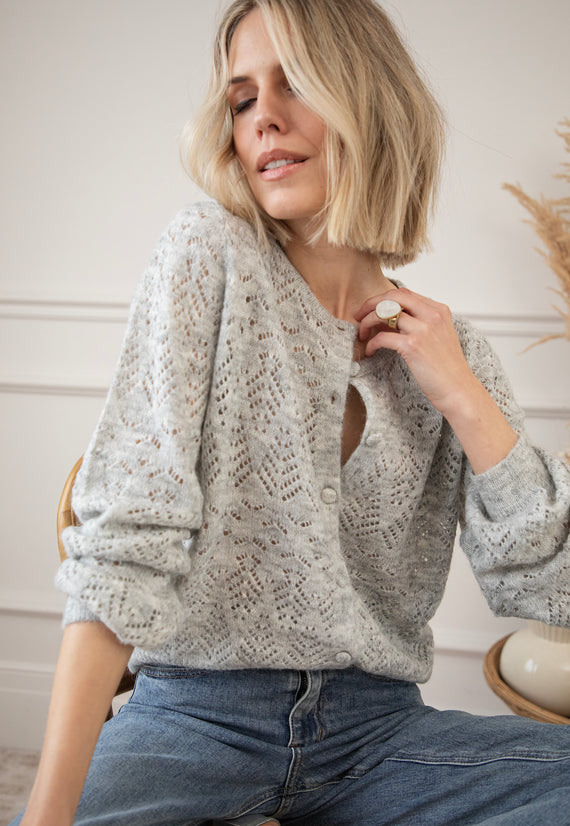 Tilly Soft Grey - Cardigan