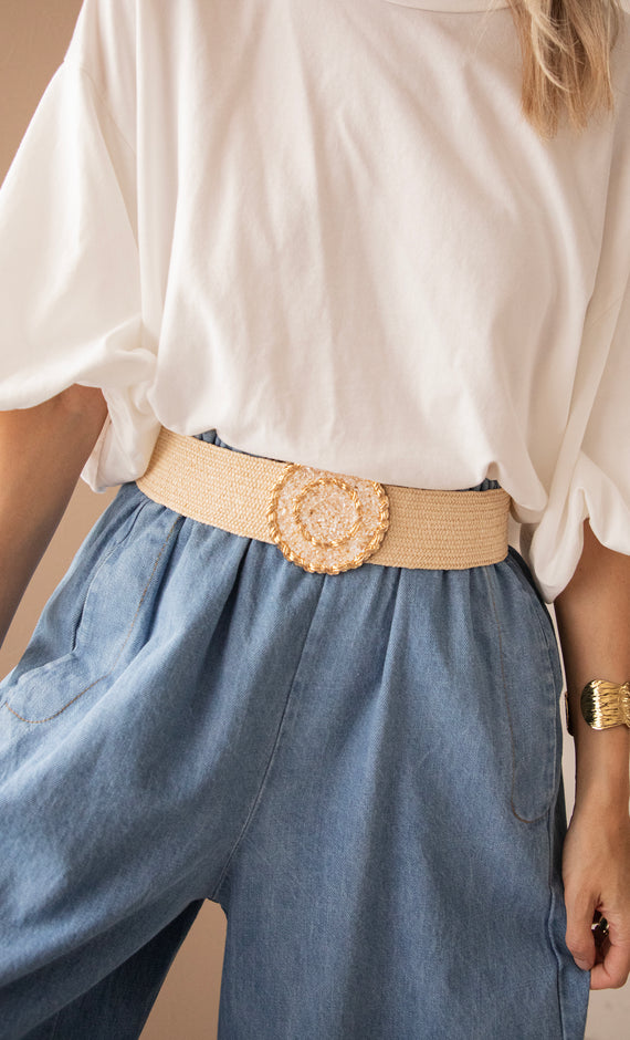 Crystal Circle Beige - Belt