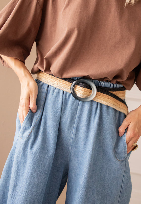 Straw Glow Black/Beige - Riem
