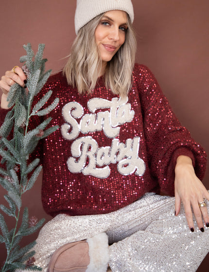 Santa Baby Bordeaux - Trui