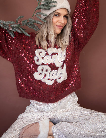 Santa Baby Bordeaux - Trui