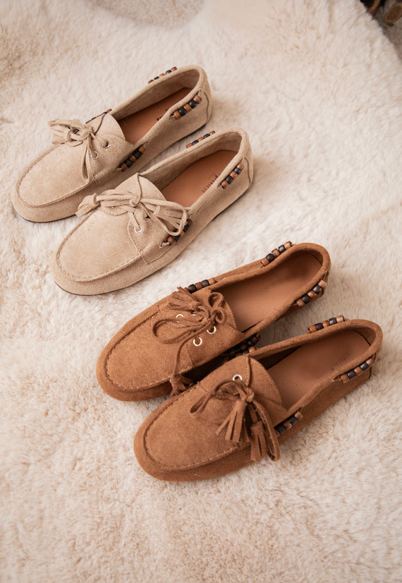 Indiana Beads Beige - Loafers