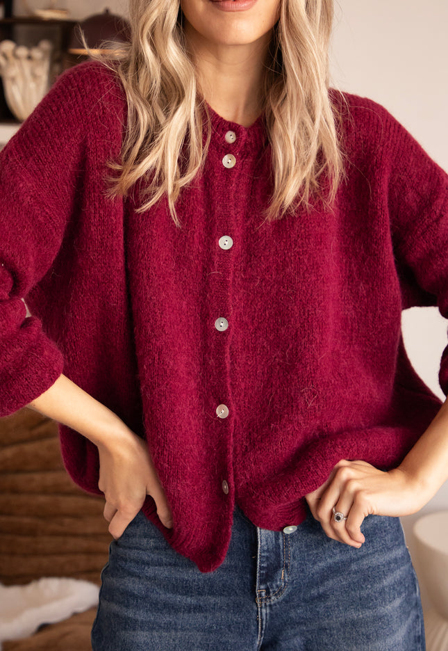Suzette Burgundy - Cardigan