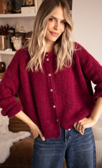 Suzette Burgundy - Cardigan