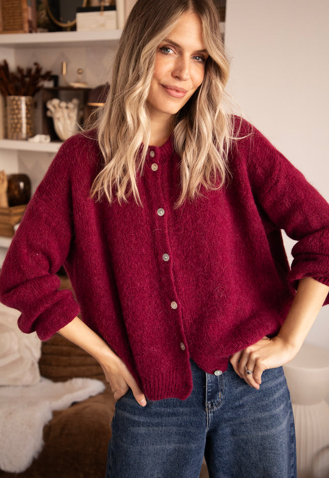 Suzette Burgundy - Cardigan