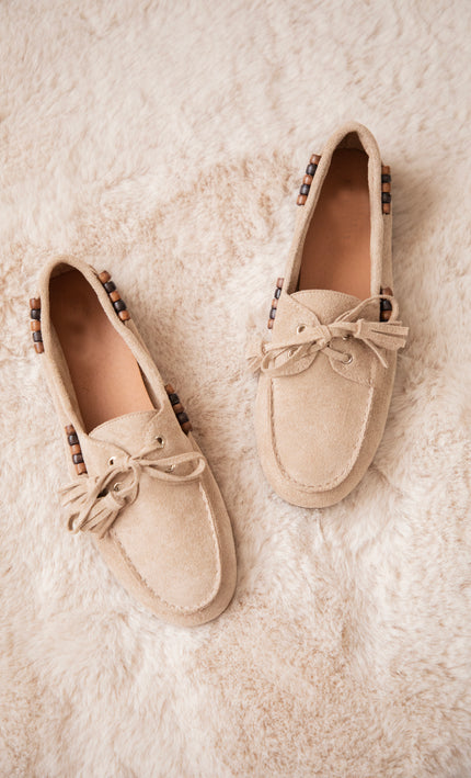 Indiana Beads Beige - Loafers