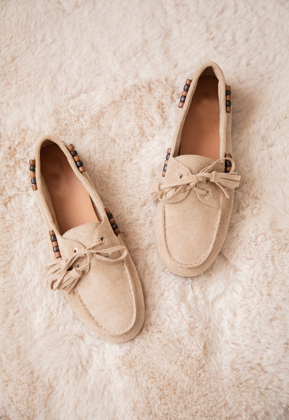 Indiana Beads Beige - Loafers