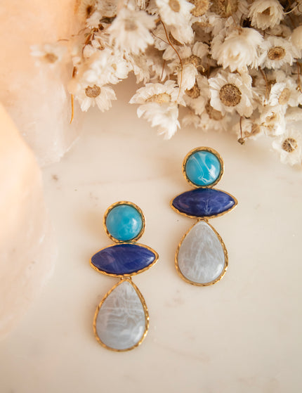 Find Your Balance Blue - Earrings