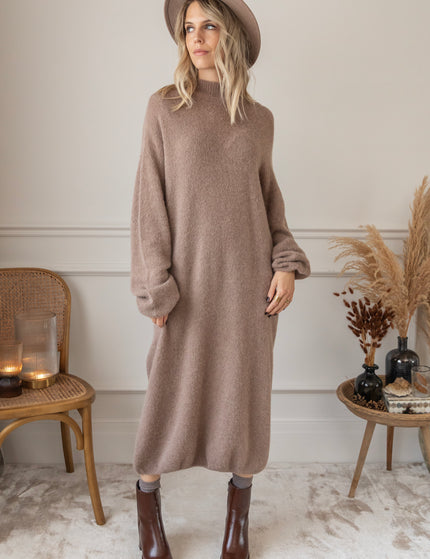 You Keep Me Warm Taupe - Sweater Dress