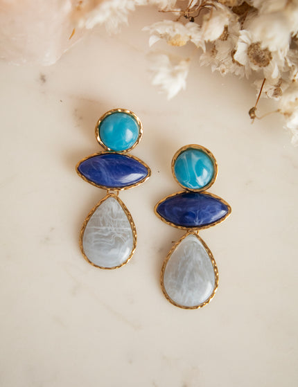 Find Your Balance Blue - Earrings