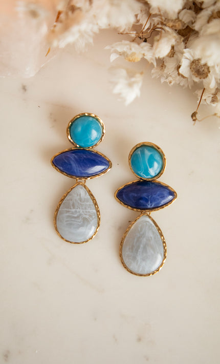 Find Your Balance Blue - Earrings