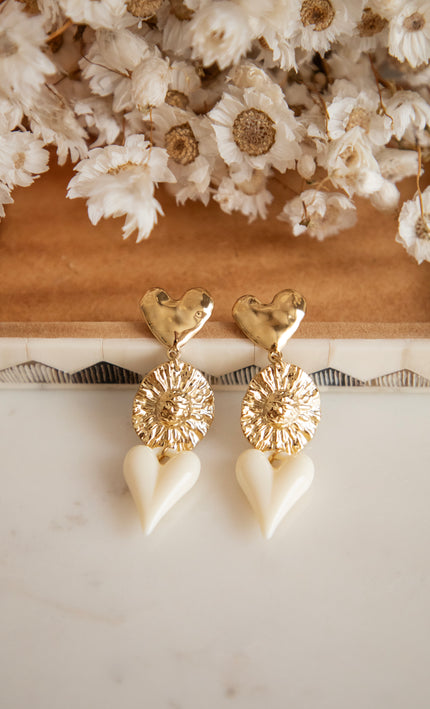 Cosmic Love Beige/Gold - Earrings