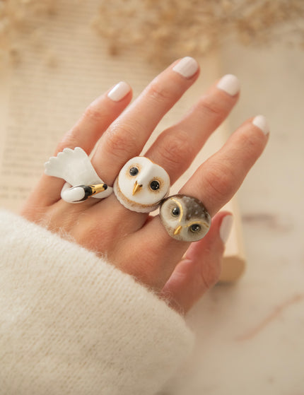 Lucky Owl White - Ring