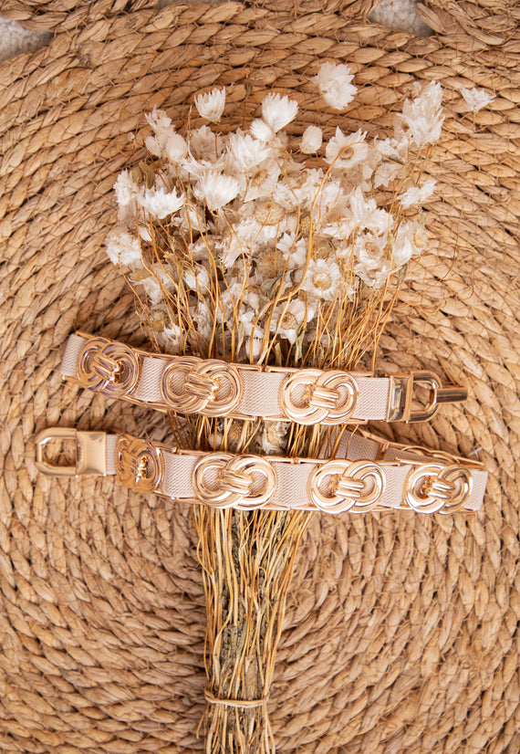 Gürtel - Solar Eclipse - Beige/Gold