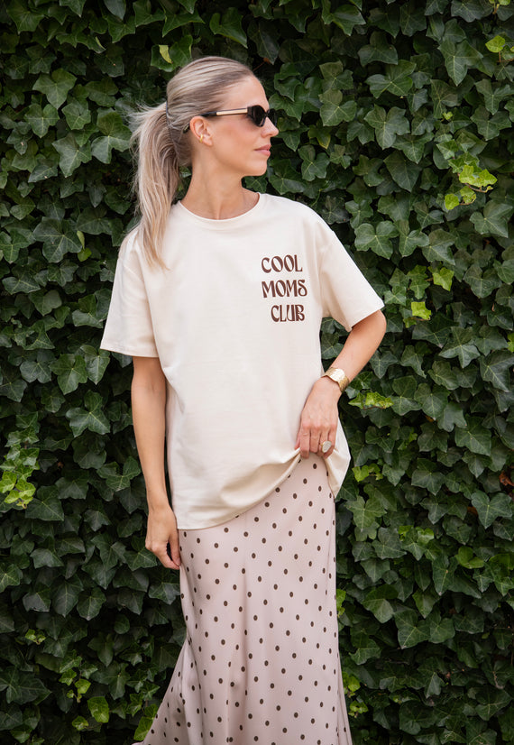 Cool Moms Club Beige/Choco - T-Shirt