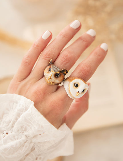 Lucky Owl White - Ring