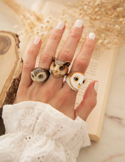 Happy Owl Brown - Ring